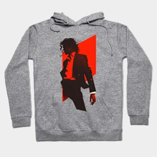 Red Silhouette of an Icon - Pop Music Hoodie